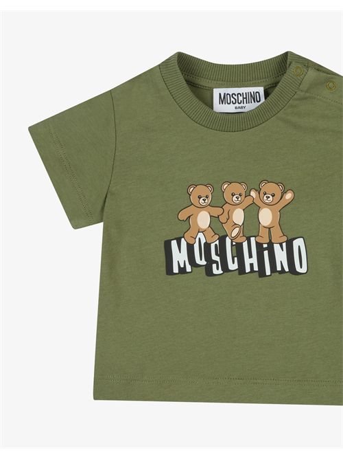 T-shirt in jersey di cotone Moschino Teddy Bear MOSCHINO KIDS | MUM04K-LAA17/30037